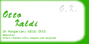 otto kaldi business card