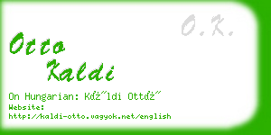 otto kaldi business card